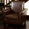 Chocolate Brown Leather Club Chair